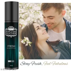 NEXT English Leather Fresh No Gas Deo All Day Long Perfume Body Spray – For Men & Women (120 ml)