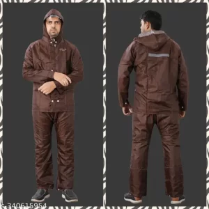 Rain Coat for Men 100% Waterproof with Hood_Set of Top and Bottom