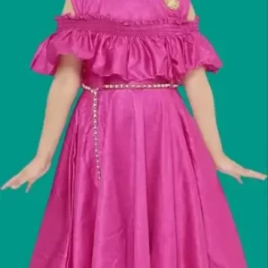 Girls Pink Cotton Blend Frocks & Dresses Pack Of 1