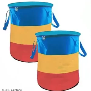 Multicolor Zippered Storage Bags, Twin Pack |Laundry Bag Set for Travelers |Heavy-Duty Clothes Bags, Set of 2 | High-Quality Zipper Laundry Bags, Set of 2 |