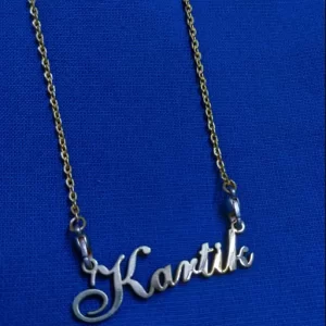 Kartik Name Pendent With Chain
