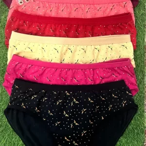 PACK OF 3 PRINTED PURE COTTON BRIEFS FOR WOMENS/GIRLS FOR EVERYDAY USE PANTYS COMFORTABLE MULTICOLOUR PANTYS WITH FREE GIFT