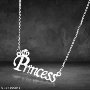 Princess Name silver pendent For girl and women