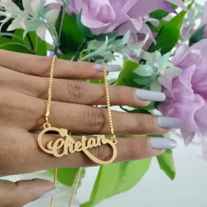 CUSTOMIZED / Personalised single NAME NECKLACE WITH CROWN,HEART,STAR Pendant Keychain With Ur name Or Love One Name With 24k Gold Plating And lazer Engraved Finish,,YOUR NAME ADDRESS FIRST (name)