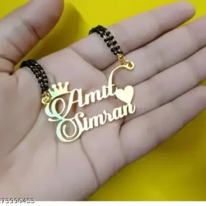 My Name pendnet Customized Personalized Name Heart Necklace Keychain mangal sutra love small name coating brass my love heart star Pendant With 24k Gold Plating and Laser Cutting , Add your name in Address like this(((Mayur)))