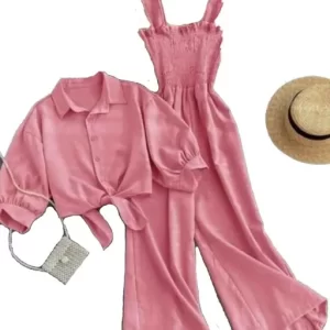 FASHBEAT Women’s Solid 2-Piece Dress with Stylish Comfi Shrug