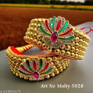 Rajasthani Traditional Pochi Jewellery Set For Women & Girls ( Pack Of 2 )