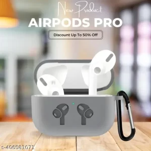 Stylish BT Wireless Earbuds Bluetooth Headphones TWS With Silicone Case Cover Best Quality Case Wireless Bluetooth Headphones & Earphones Touch Sensor V5.1 With HD Mic & Active Noisz Cancellation Supported All Devices Android & IOS Device Bluetooth Headset (BT+ Grey Cover, True Wireless)