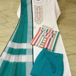 Combo Kurti Pant Set With Dupatta