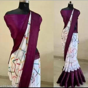 best satin silk printed saree