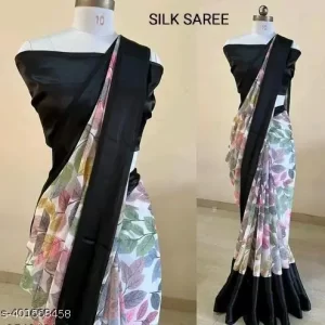 SATIN Silk soft printed saree