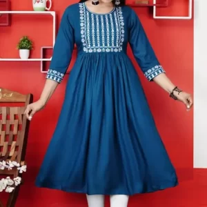 SHEHZADE New Embroidery Gaithering Anarkali kurta