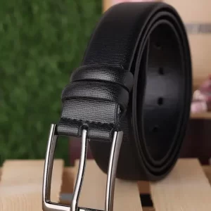 avmart Men Casual, Evening, Formal, Party Black Genuine Leather Belt 2A BLK