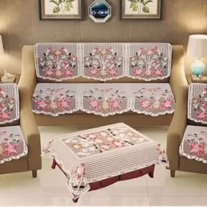 Wonderland Cotton Floral Sofa Cover (Pack Of 7)