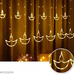 Decorative Festive Diya Shaped LED Diwali Lights Curtain Diwali Home Decor