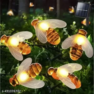 NDKART Honey Bee Fairy String Lights, Plug in String Lights 16 LED 4 Meter Lights for Christmas, New Year, Weeding Indoor Outdoor Decoration (Warm White)