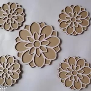 Re – use Mdf Rangoli ,wall decor on festive season ,set of five ( one is medium and 4 is small) Dwali Rangoli / new year rangoli wedding decorative rangoli