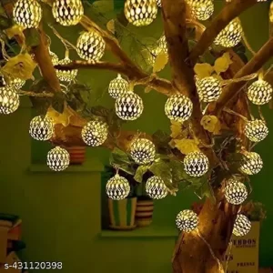 NDKART Moroccan Ball Led Lights for Home Decoration – 5 metre Decorative Birthday Diwali Christmas String Light with 14 Balls (Warm White)