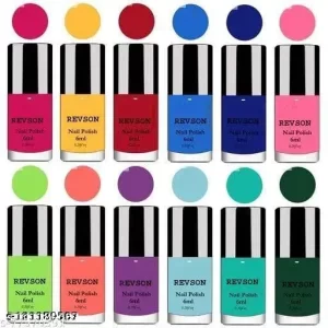 Product Details Name : revson matte nail polish  Product Name : revson matte nail polish  Color : Combo Of Different Color  Type : Matte  Net Quantity (N) : 6  good shine and long lasting nail polish     Country of Origin : India  More Information