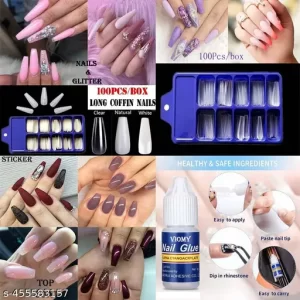 NAIL ART FULL BIG COMBO KIT ( PACK OF 09 ) FOR NEW AND PROFESSIONAL
