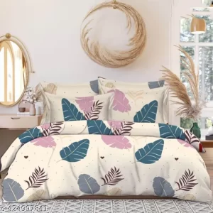 Aypniess Prime Collection Offered 1 Double Bedsheet Size (90X90) with 2 Matching Pillow Covers Size (16X26) Bedsheet For Double Bed (cotton blend)Beautyful Bedsheets