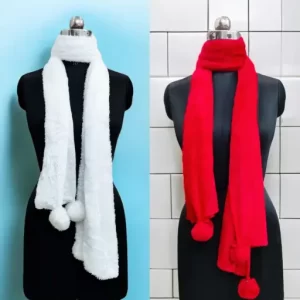 PRESENTS PREMIUM WINTERS STOLE FOR GIRLS AND WOMAN ( RED AND WHITE)