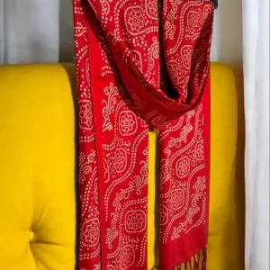 Pack Of 1PC Matching Planet Check Shop Once 1.8mtrs Soft, Silky Summer Festival Season Holi Diwali Light Weight Rayon Pashmina Stoles Scarves Shawl Chunri Plain Dupatta Tie Dye Discharge Fast Color Pashmina Satin Size 28×72 Inches