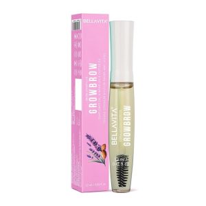 Bella Vita Organic Growbrow – Eyelash, Lashes & Eyebrows Hair Growth & Volume Serum With Castor, Onion Oil & Vitamin E, 12 ML