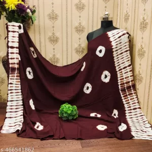 Women’s Printed Cotton Rayon Multicolored Scarf and Stoles with Tassels
