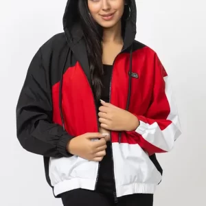 Trendy Korean Oversized Windcheater Jacket For Girls And Women With Hood For Winters
