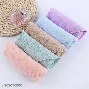 HM Villa Ultra Soft Microfiber Highly Absorbent Rumal/Face Towel For Girls, Ladies, Baby Handkerchief (Pack of 12) – Multicolor