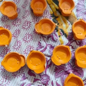 Water Sensor Led Diyas Candle with Water Sensing Technology E-Diya Warm Orange Ambient Lights Led Candle Diyas for Home, Diwali, Festivals Decoration (Pack of 12)