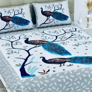 100% cotton double bed bedsheet (90×100)