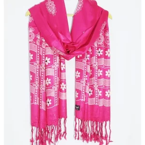 Trendy floral Printed Satin Stoles Scarf for Women & Girls (Size: 175 x 75 Cm)
