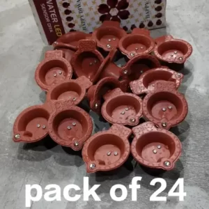 Grow With Us Water Senser Diwali Festival Diya Pack of 24