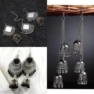 Beautiful Handmade Oxidised Earring Combo For Woman and Girls