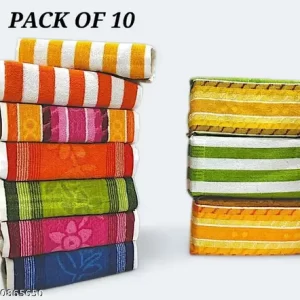 12 x 18 PM Ultra Soft and Super Absorbent Hand Towels kichen towels Multicolour Napkins sheet of 10