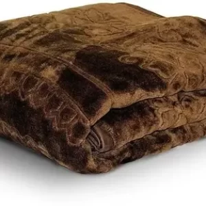 GKM Floral double Mink Blanket for Heavy Winter 90×86 (Polyester,)