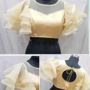 Backless Trendy Banglori Satin Silk Women Blouse