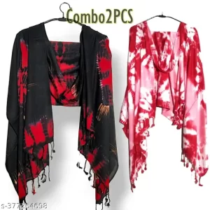 2Pcs Ultra silky pashmina Women Fashionable Light weight Stole Scarf Dupatta