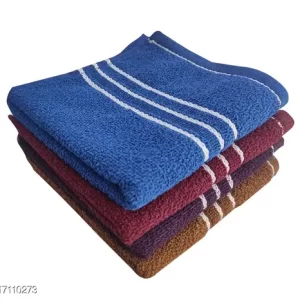 Hand Towels Combo Pack of 4 – Cotton – Size 30×45 CM – Dark Crepe