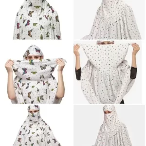 Export quality Cotton Multi color self design on white stoles, scraves scarf cum Mask for 12 yrs and above pack of 1 (assorted design ) Scarves, Stoles & Gloves