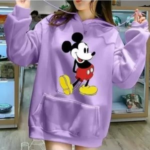 Women Full Sleeve Solid Hooded Sweatshirt