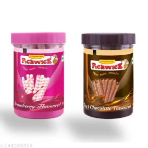 PICKWICK Assorted Wafer Combo Rolls Pack – 150gm x 2 | Delicious Chocolate & Strawberry Flavors | Indulge in our crispy, cream biscuit snacks-perfect for both kids and adult