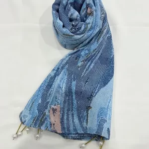 Women Printed Georgette Stoles Scarves Hijab For Women 70x180cm