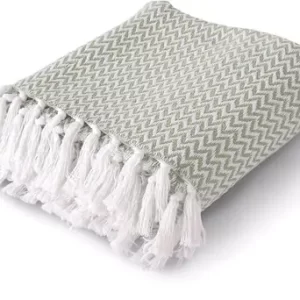 Super Soft & Breathable Cotton Throw Blanket for Living Room, Bed, Sofa & Chair