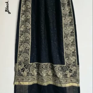 New kesar woollen stole for girls with border on all sides perfect stole for college girls