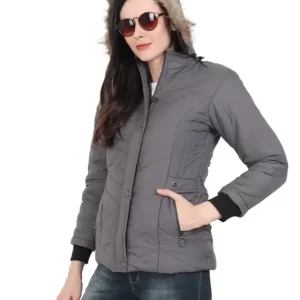 XOHY Women’s Solid Grey Jackets