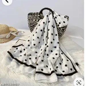 Attractive black dots Printed Stoles