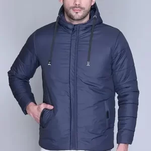 AEMA Men’s Standard Length Polyester Winter Hoodie Bomber Jacket For Men, Full Sleeve Zipper Stylish Trendy Winter Men’s Jacket-Hoodies